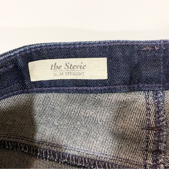 AG Adriano Goldschmied The Stevie Slim Straight Dark Wash 25R - Picture 8 of 10